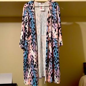 NWT! Colorful Kimono. Plus size 18/20, 2x. Side pockets